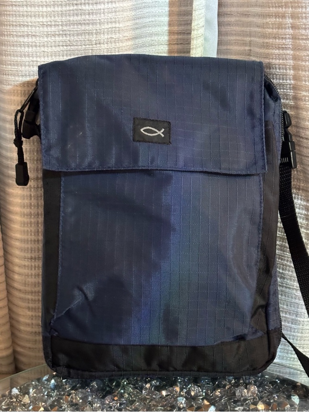 Zondervan Navy and Black Crossbody Bag